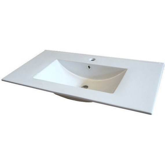 Тумба напольная с раковиной Comforty Бредфорд 90 см, белый/графит - фото 2