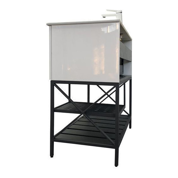 Тумба напольная с раковиной Comforty Бредфорд 90 см, белый/графит - фото 8