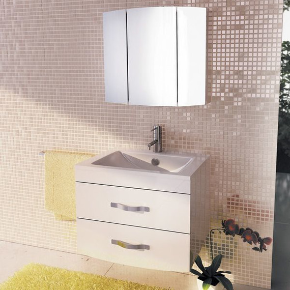 Тумба подвесная с раковиной Comforty Лаура-75-2 см, белый - фото 3