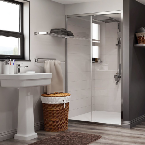 Душевая дверь WasserKraft Main 110 см 41S13, хром/прозрачное - фото 4