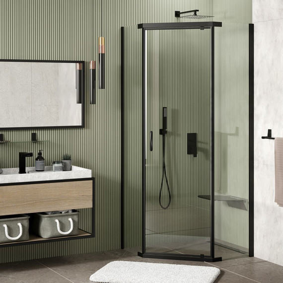 Душевое ограждение WasserKraft Wiese 100x100 см 84P38, чёрный/прозрачное - фото 4