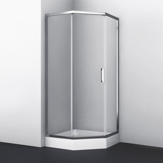 Душевое ограждение WasserKraft Naab 100x100 см 86S38 (стекло 8 мм), хром/прозрачное - фото 