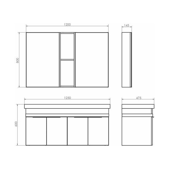 Тумба подвесная с раковиной Comforty Дуэт 125 см, дуб натуральный - фото 9