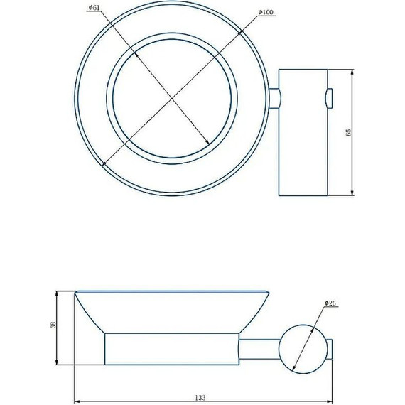 Мыльница Haiba HB8402-4, цвет бронза - фото 2