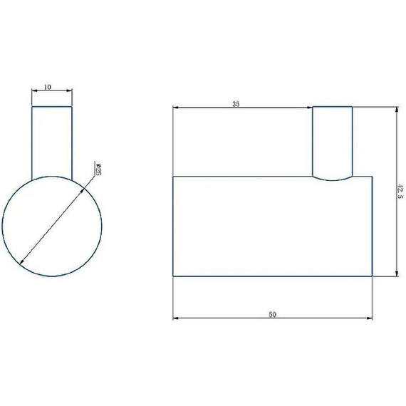 Крючок Haiba HB8405-4, цвет бронза - фото 2