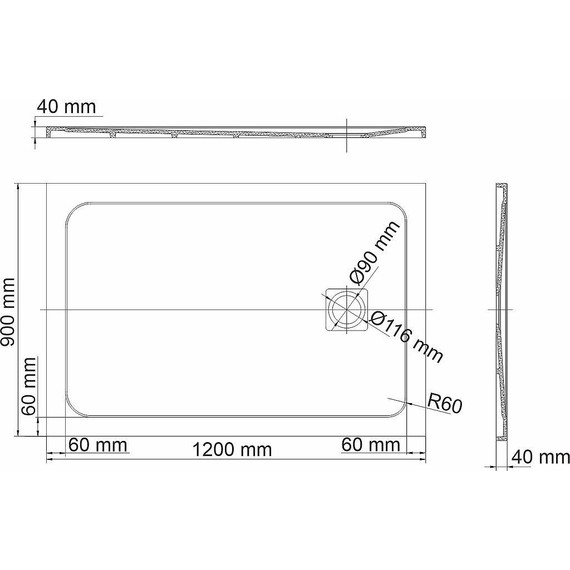 Поддон каменный WasserKraft Rhin 120х90 см 44T07, белый мрамор - фото, картинка 2 Поддон каменный WasserKraft Rhin 120х90 см 44T07, белый мрамор - фото 2