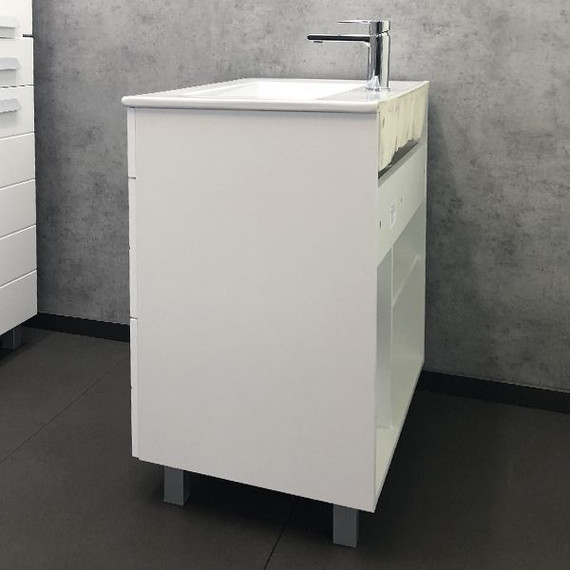 Тумба напольная с раковиной Comforty Модена M75 см, белый - фото 5