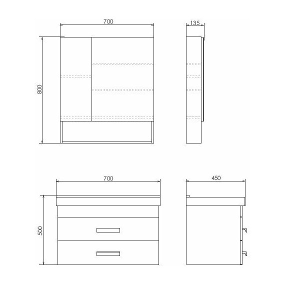 Тумба подвесная с раковиной Comforty Никосия 70П 70 см, дуб белый - фото 9