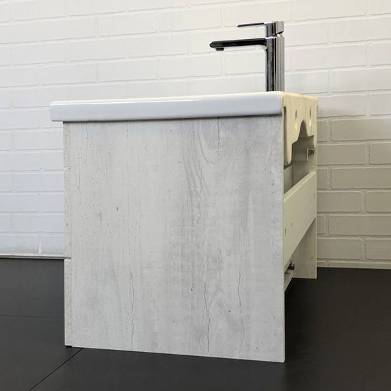 Тумба напольная с раковиной Comforty Никосия 70H 70 см, дуб белый - фото 5