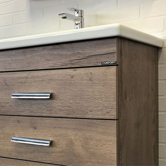 Тумба напольная с раковиной Comforty Никосия 70H 70 см, дуб тёмный - фото, картинка 6 Тумба напольная с раковиной Comforty Никосия 70H 70 см, дуб тёмный - фото 6