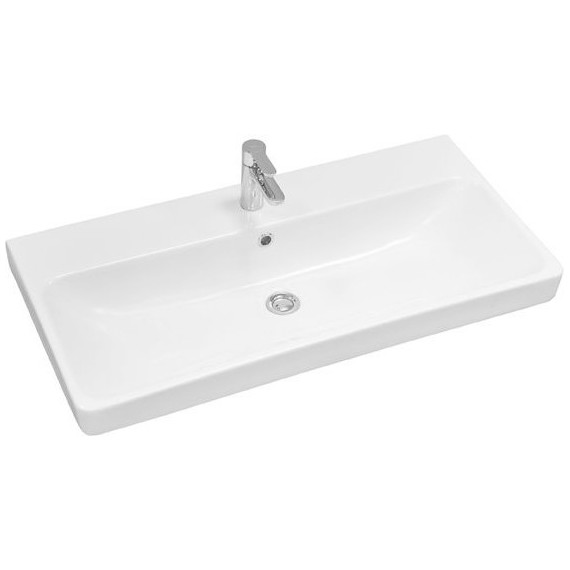 Тумба подвесная с раковиной Comforty Соло 90 см, дуб тёмно-коричневый - фото 2