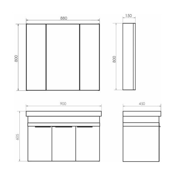 Тумба подвесная с раковиной Comforty Соло 90 см, дуб тёмно-коричневый - фото 9