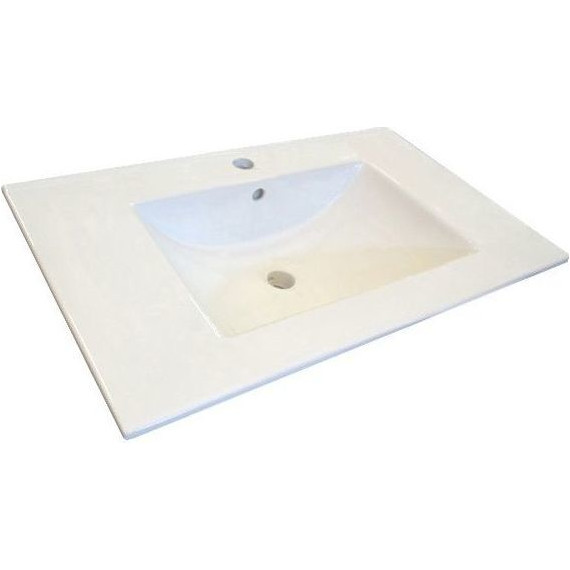 Тумба подвесная с раковиной Comforty Франкфурт 75 см (раковина 75E белая), бетон светлый - фото 2