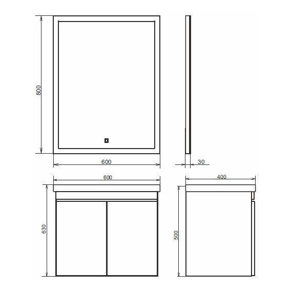 Тумба подвесная с раковиной Comforty Осло 60 см, дуб тёмно-коричневый - фото 8