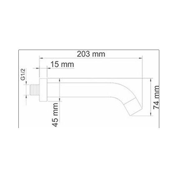 Излив для ванны WasserKraft A098, никель - фото 2