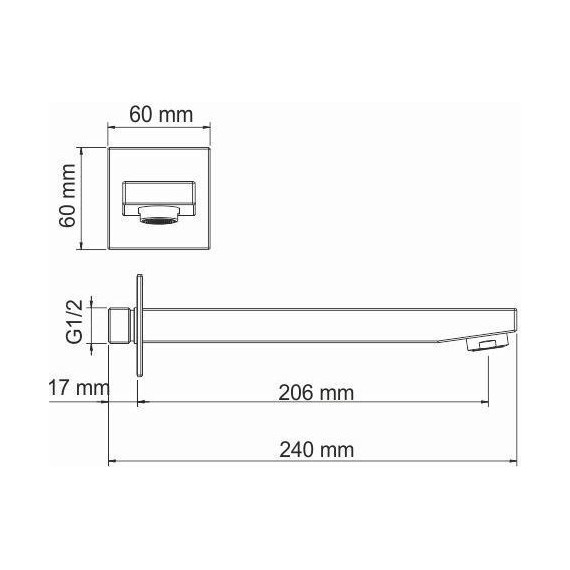 Излив для ванны WasserKraft A107, светлая бронза - фото 2