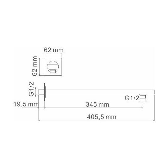 Кронштейн стеновой WasserKraft A110, светлая бронза - фото 3