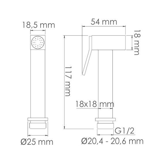 Гигиенический душ WasserKraft A214, черный глянцевый - фото 3