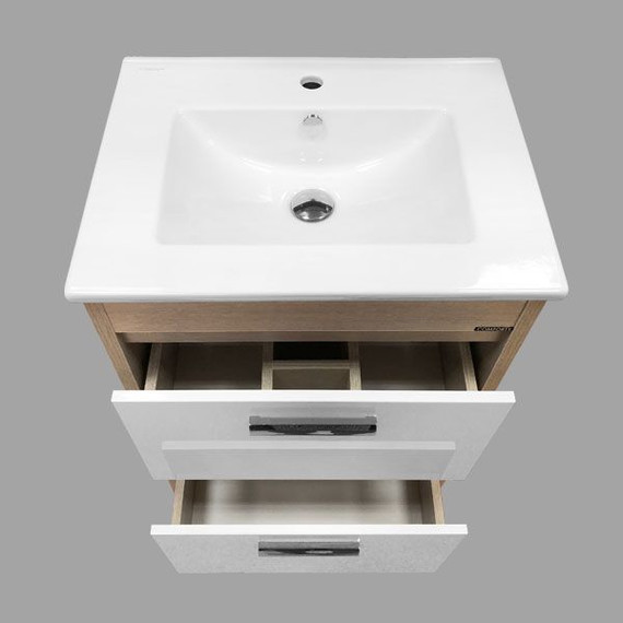 Тумба напольная с раковиной Comforty Тулуза 60 см, белый/сосна лоредо - фото, картинка 8 Тумба напольная с раковиной Comforty Тулуза 60 см, белый/сосна лоредо - фото 8