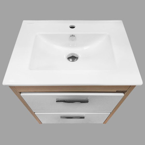 Тумба напольная с раковиной Comforty Тулуза 60 см, белый/сосна лоредо - фото, картинка 9 Тумба напольная с раковиной Comforty Тулуза 60 см, белый/сосна лоредо - фото 9