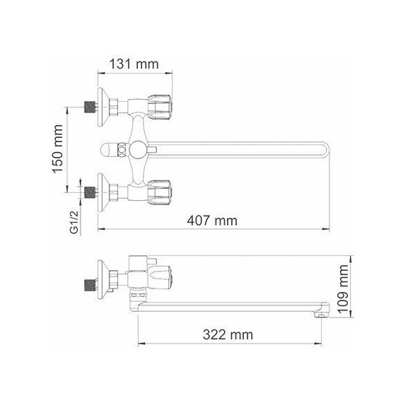 Смеситель для ванны WasserKraft Amper 2902L - фото 7