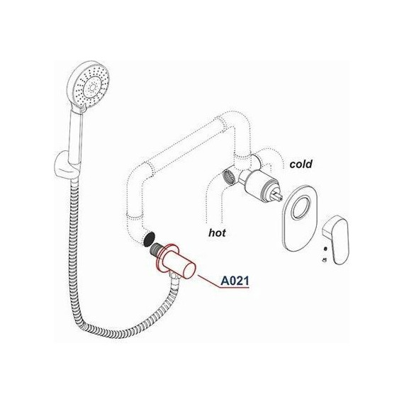 Шланговое подсоединение WasserKraft A021 - фото 3