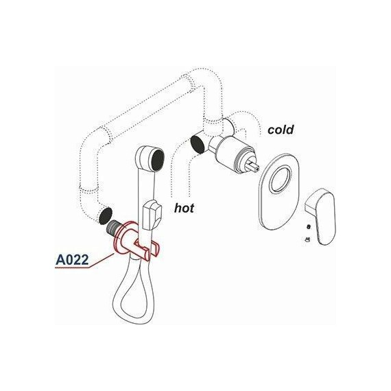 Шланговое подсоединение с держателем WasserKraft A022 - фото 2