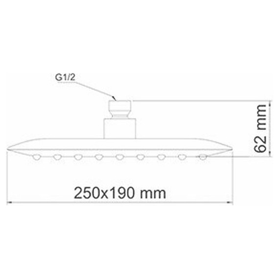 Верхний душ WasserKraft 250x190 мм A031 - фото 3