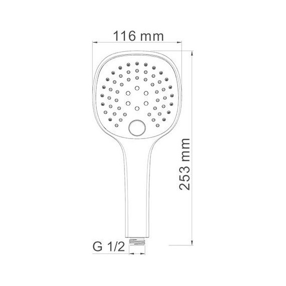 Ручной душ WasserKraft A050, светлая бронза - фото 6