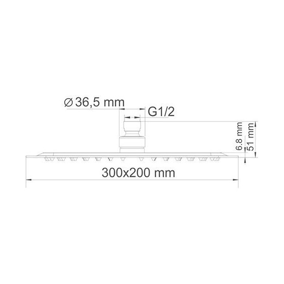 Верхний душ WasserKraft 300x200 мм A069 - фото 4