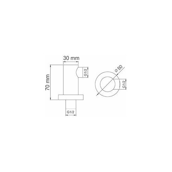 Шланговое подсоединение WasserKraft A102, никель - фото 2