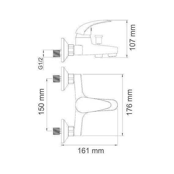Смеситель для ванны WasserKraft Isen 2601 - фото 5