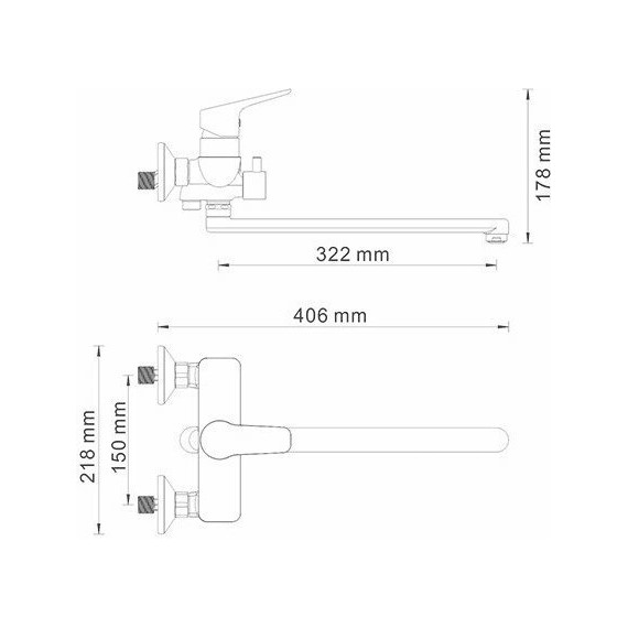 Смеситель для ванны WasserKraft Lippe 4502L - фото 7