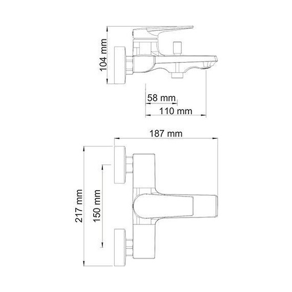 Смеситель для ванны WasserKraft Lopau 3201 - фото 9