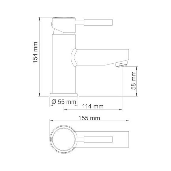 Смеситель для умывальника WasserKraft Wern 4203, никель - фото, картинка 16 Смеситель для умывальника WasserKraft Wern 4203, никель - фото 16