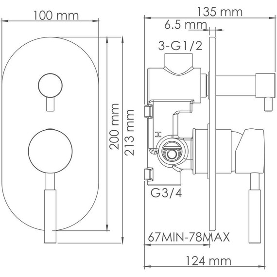 Смеситель для ванны WasserKraft Wern 4241, никель - фото 4