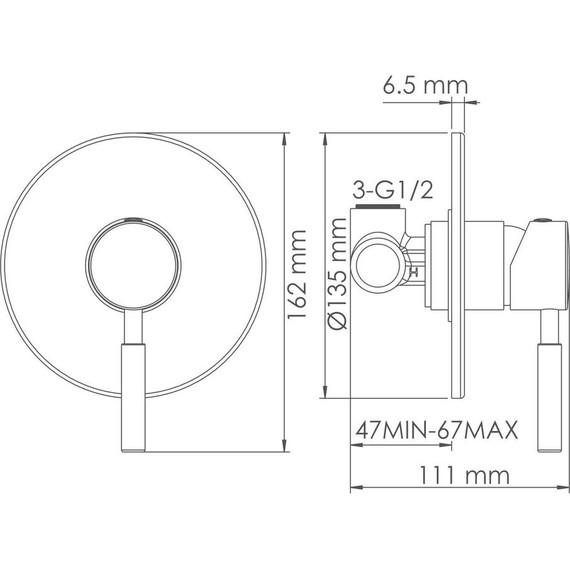 Смеситель для душа WasserKraft Wern 4251, никель - фото 3