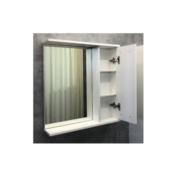 Зеркало-шкаф Comforty Модена М-60 см, белый матовый - фото 