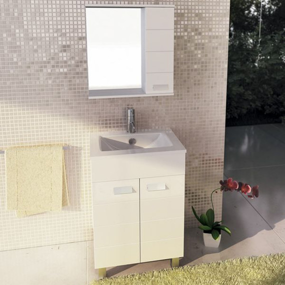 Зеркало-шкаф Comforty Модена М-60 см, белый матовый - фото 2