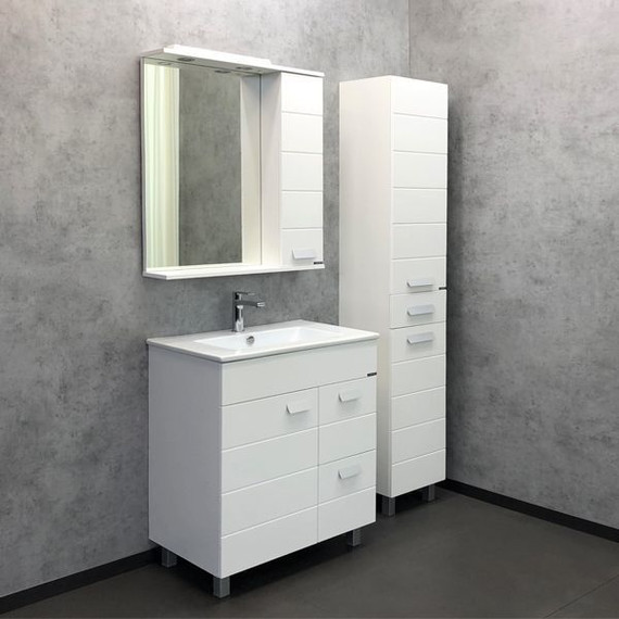 Зеркало-шкаф Comforty Модена М-75 см, белый матовый - фото 3