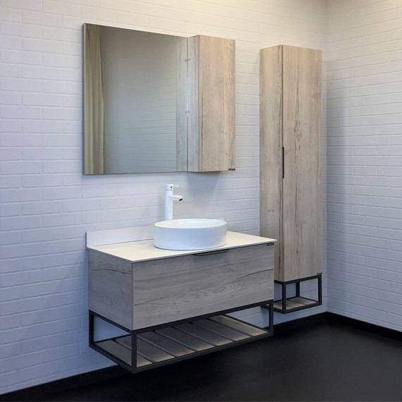 Пенал подвесной Comforty Порто 35 см, дуб дымчатый - фото 3