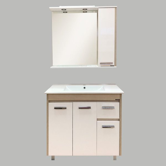 Зеркало-шкаф Comforty Тулуза 90 см, сосна лоредо - фото 3