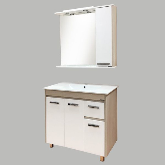 Зеркало-шкаф Comforty Тулуза 90 см, сосна лоредо - фото 4