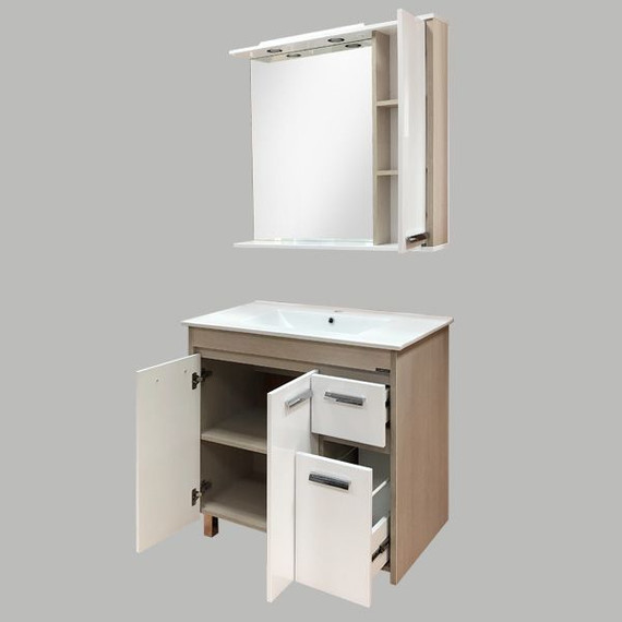 Зеркало-шкаф Comforty Тулуза 90 см, сосна лоредо - фото 5