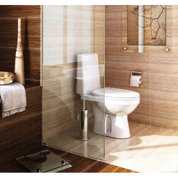 Унитаз-компакт Оскольская керамика Лея Люкс (косой выпуск) с крышкой дюропласт 41301130311 - фото 3