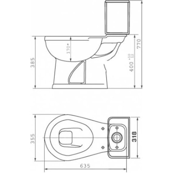 Унитаз-компакт Оскольская керамика Дора Комфорт с полипропиленовой крышкой 47360130402, красный, Цвет производителя: красный - фото 5