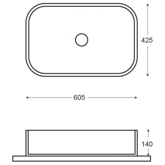 Раковина-чаша Azario 60 см AZ-78625, мрамор - фото 3