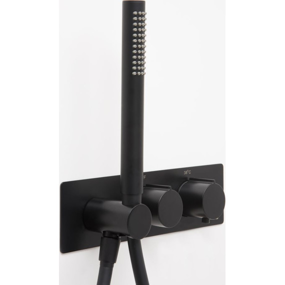 Смеситель для душа с термостатом WasserKraft Elbe 7488 Thermo, черный - фото 6