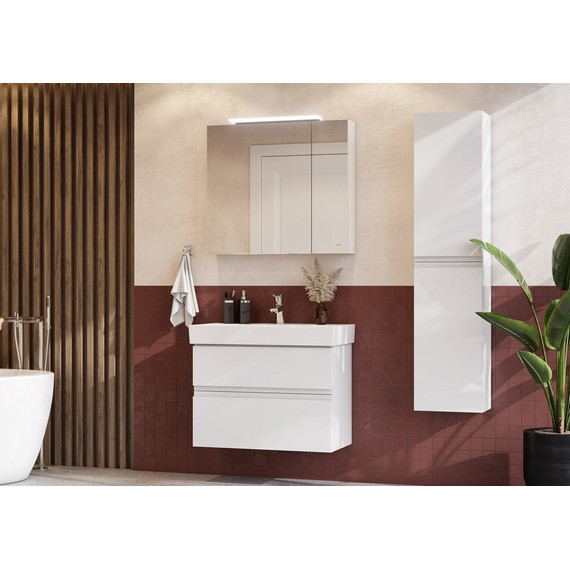 Тумба подвесная с раковиной Roca Oleta 80 см A857640501, белый матовый - фото 6