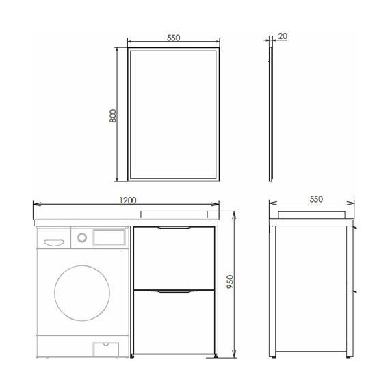 Зеркало Comforty Лозанна 55 см, серый матовый - фото 4